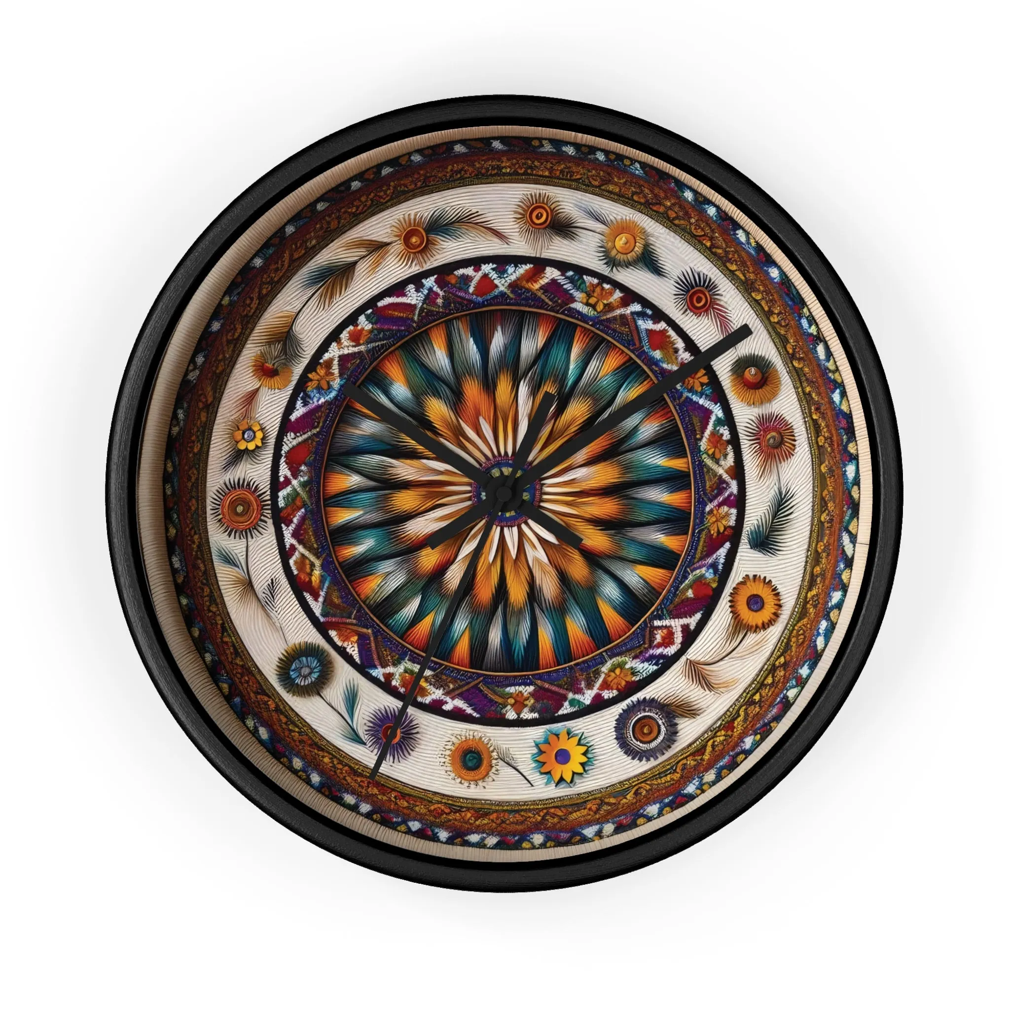 Colourful bohemian minimal design  Wall Clock