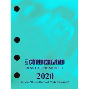 Cumberland 2020 Desk Calendar Refill Side Punch