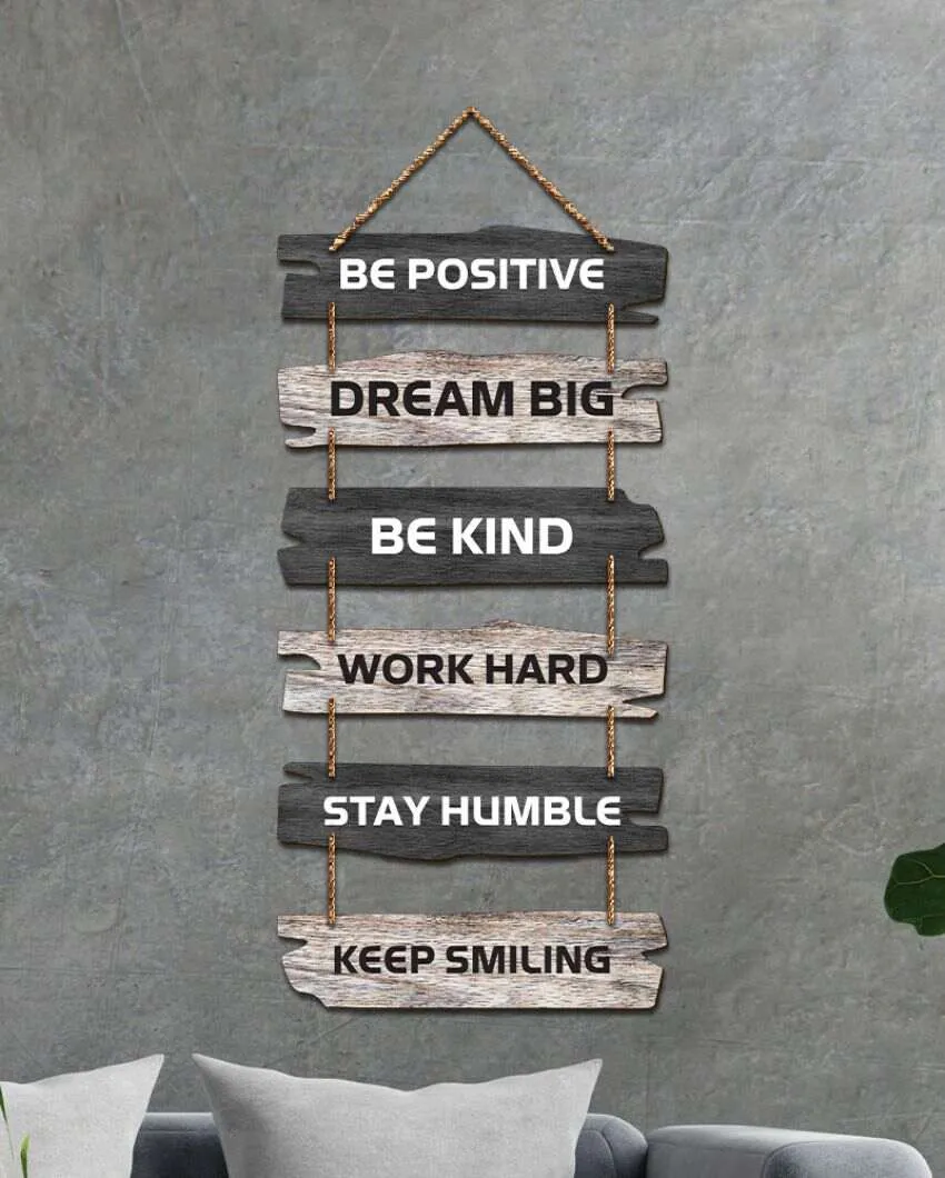 Decorative Motivational Printed Mdf Wooden Wall Hanging | 12 x 31 inches