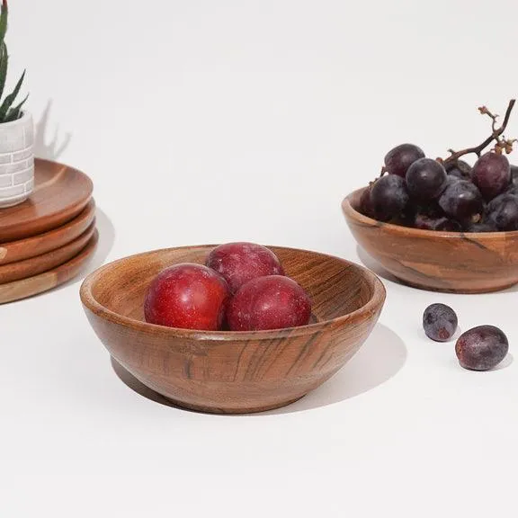 Decorative Wooden Serving Bowl Fruits Salads For Table Decor