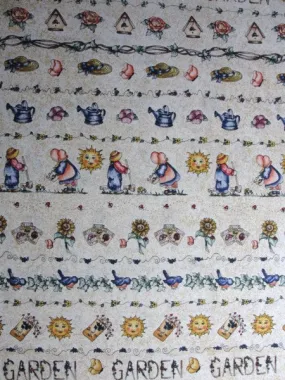 Dianna Marcum garden theme cotton fabric tan speckles