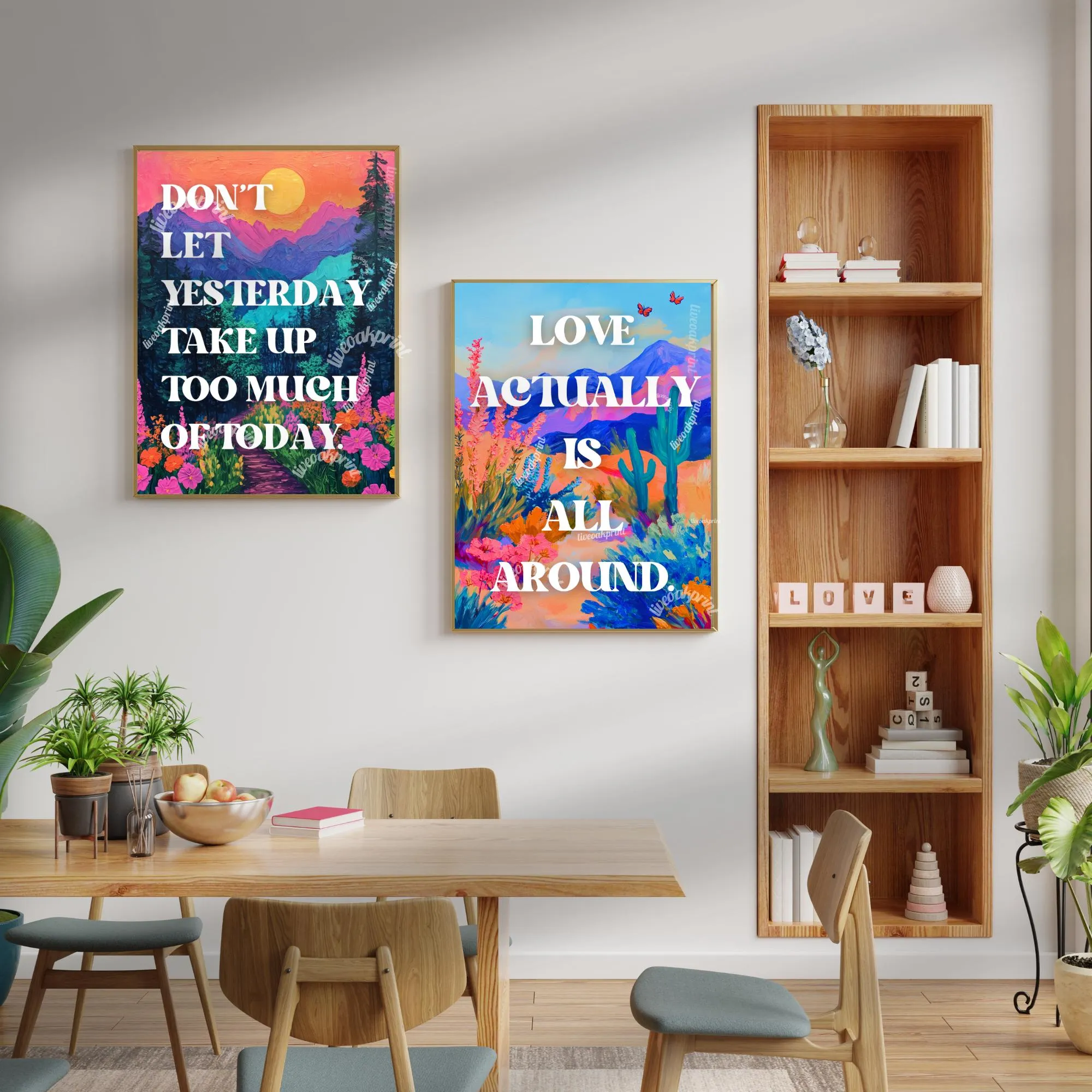 Don't Let Yesterday Take Up Too Much Of Today Print - Motivational Quote Sign - Nature Print - Mountains Wall Art - Living Room Art