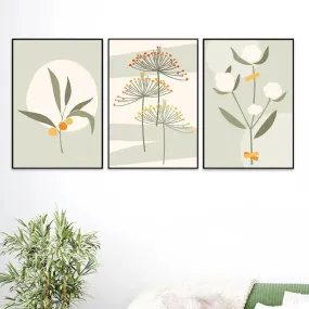 Dreamy Dandelions Green Floating Frames | Set of 3