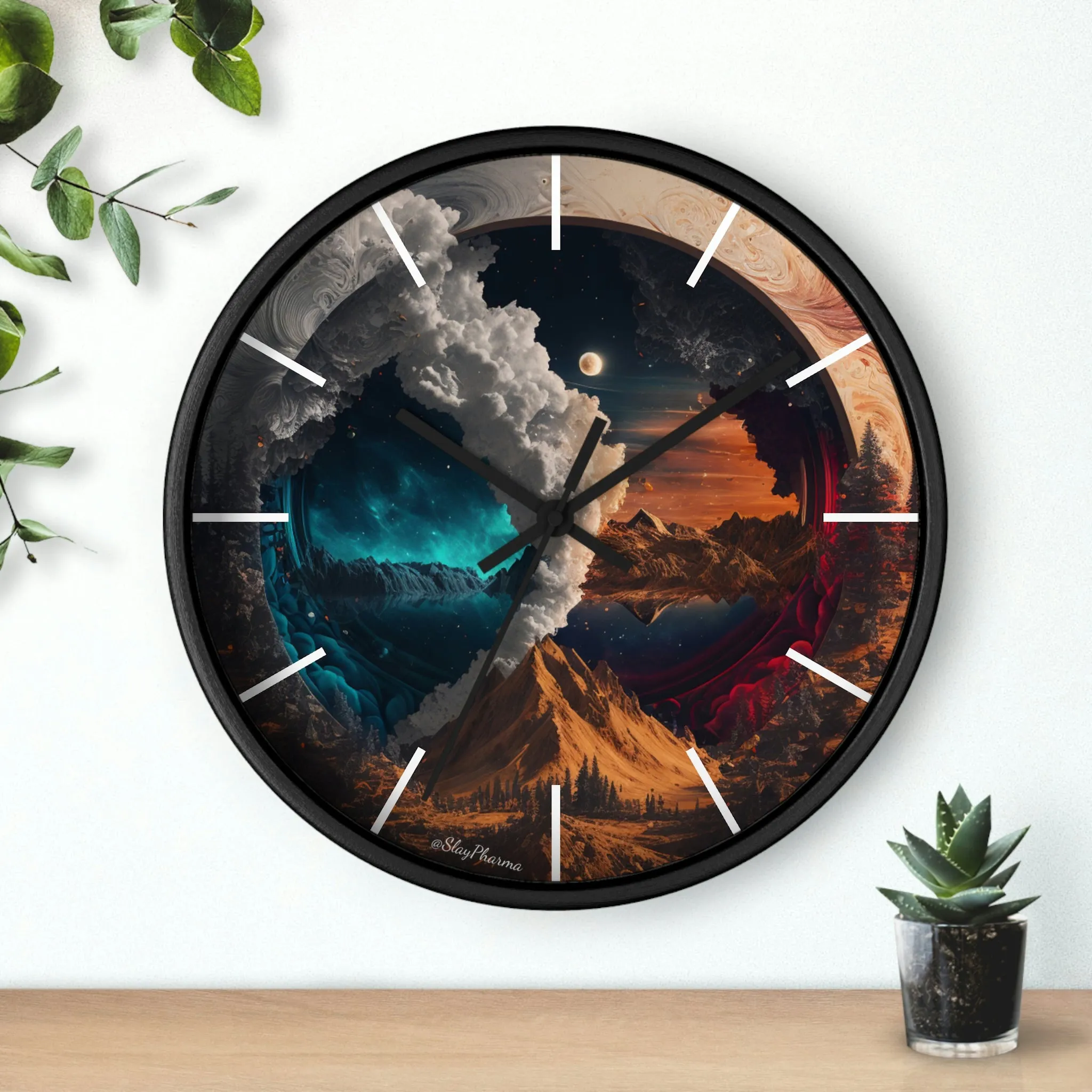 Duality Wall Clock #3 w/ lines
