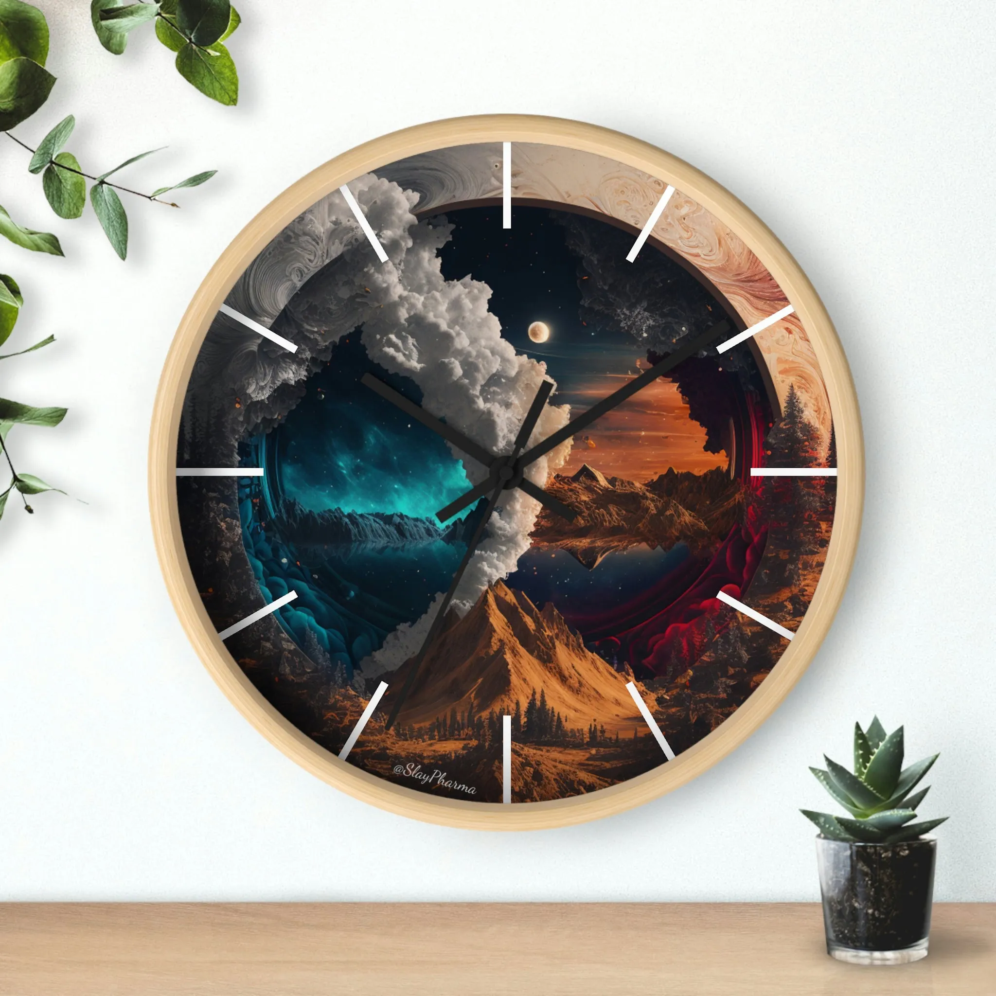 Duality Wall Clock #3 w/ lines