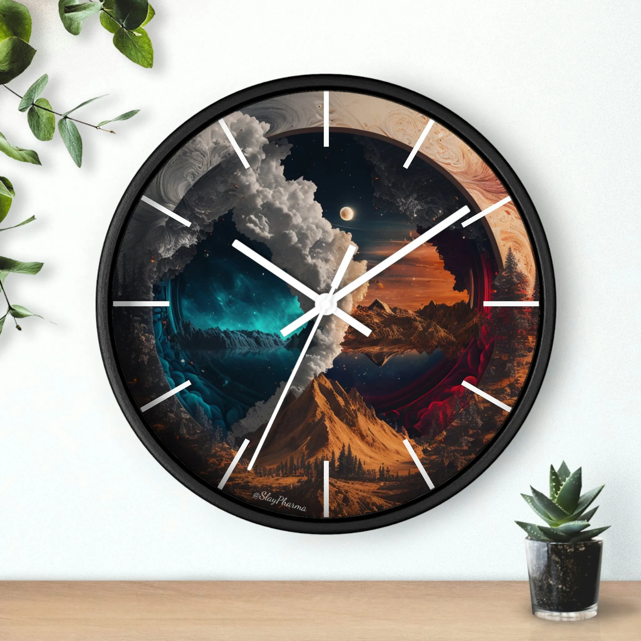 Duality Wall Clock #3 w/ lines