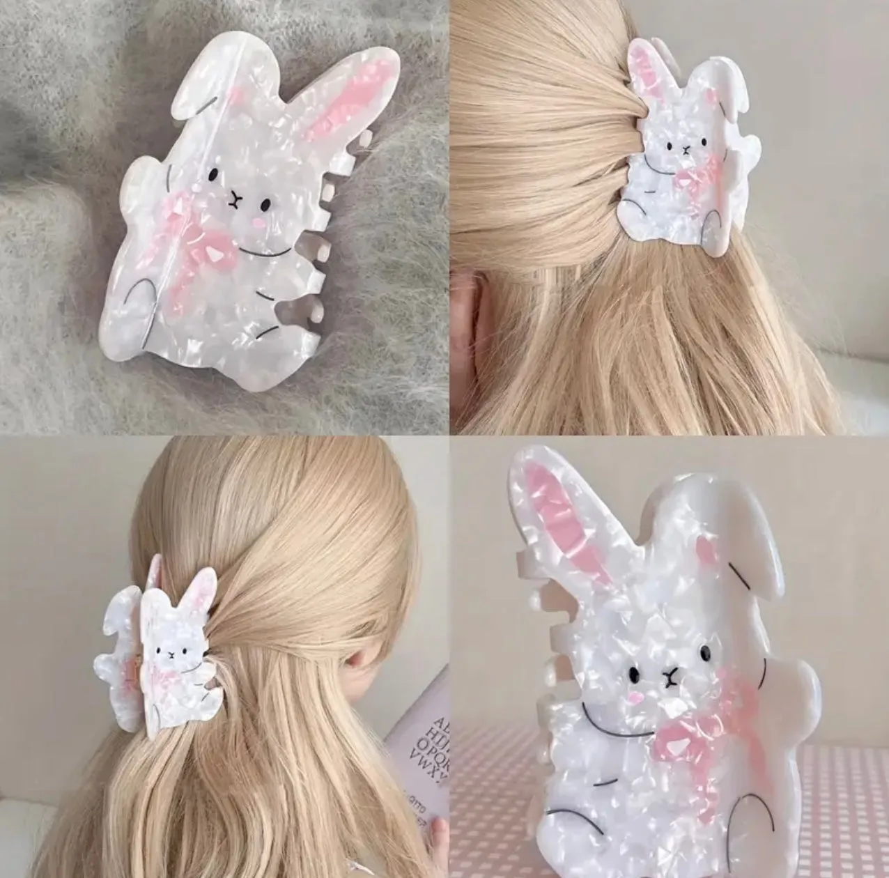 Easter Bunny Claw Clip