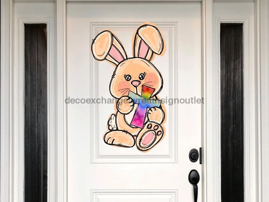 Easter Bunny, Easter Egg Sign, Easter Sign, wood sign, Door Hanger, DECOE-W-427, 22" Door Hanger