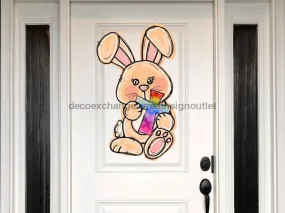 Easter Bunny, Easter Egg Sign, Easter Sign, wood sign, Door Hanger, DECOE-W-427, 22" Door Hanger