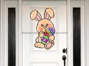 Easter Bunny, Easter Egg Sign, Easter Sign, wood sign, Door Hanger, DECOE-W-428, 22" Door Hanger