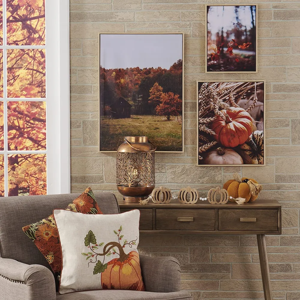 Floating Leaves Framed Canvas Print