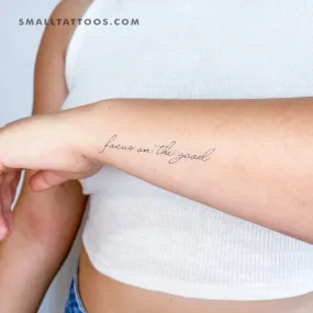 Focus On The Good Temporary Tattoo (Set of 3)