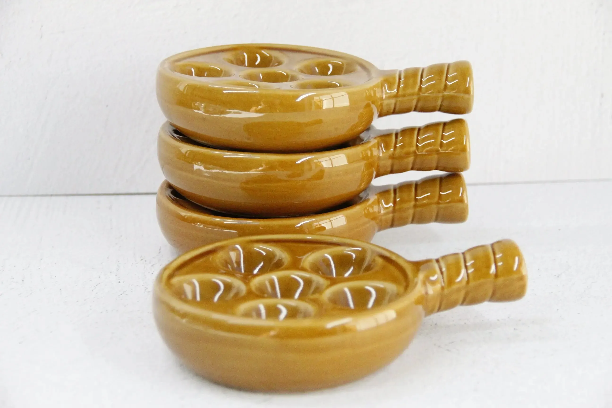 French Escargot Bowl | Vintage Baking Dish Set-4 Pcs.