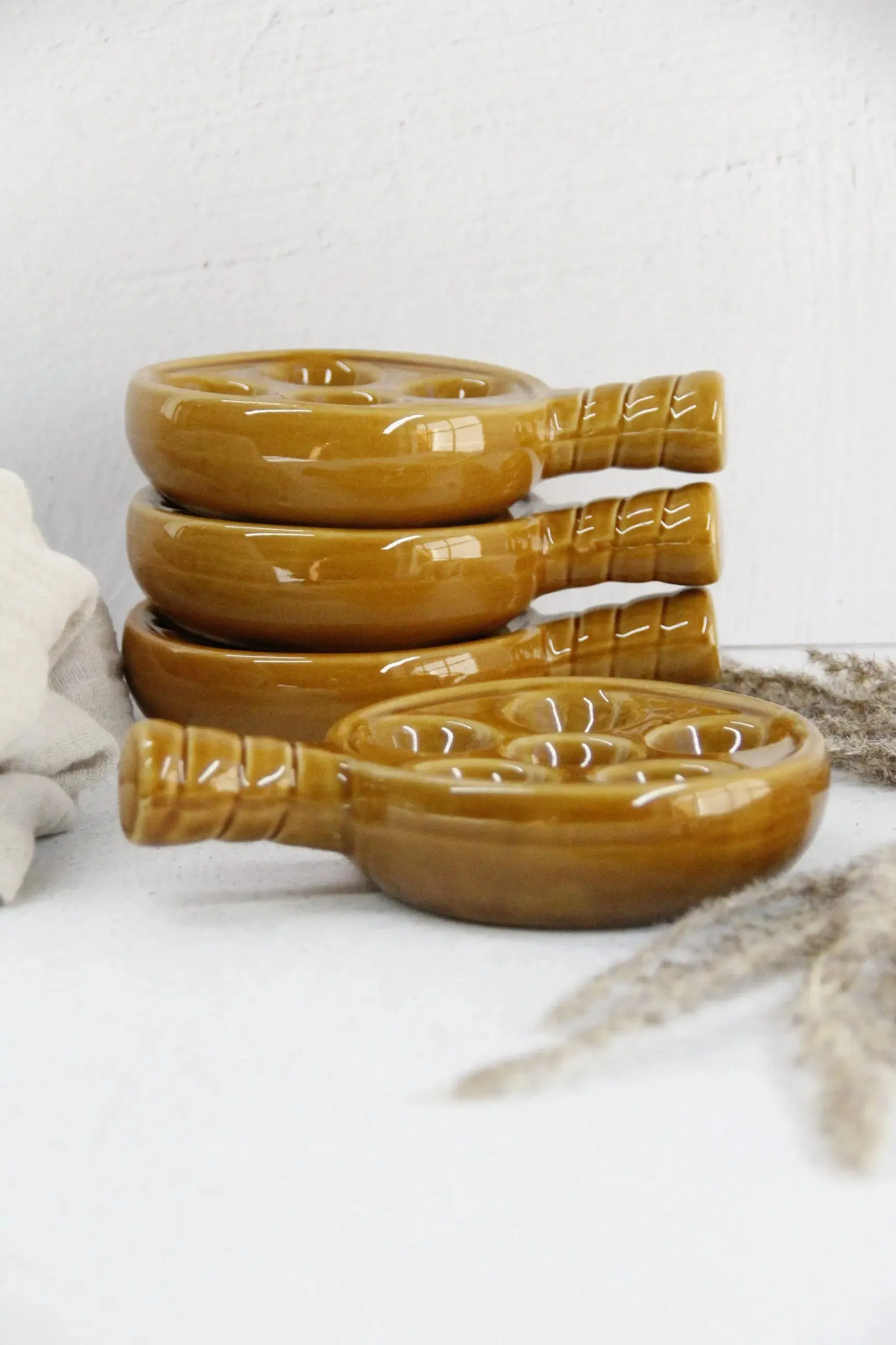 French Escargot Bowl | Vintage Baking Dish Set-4 Pcs.