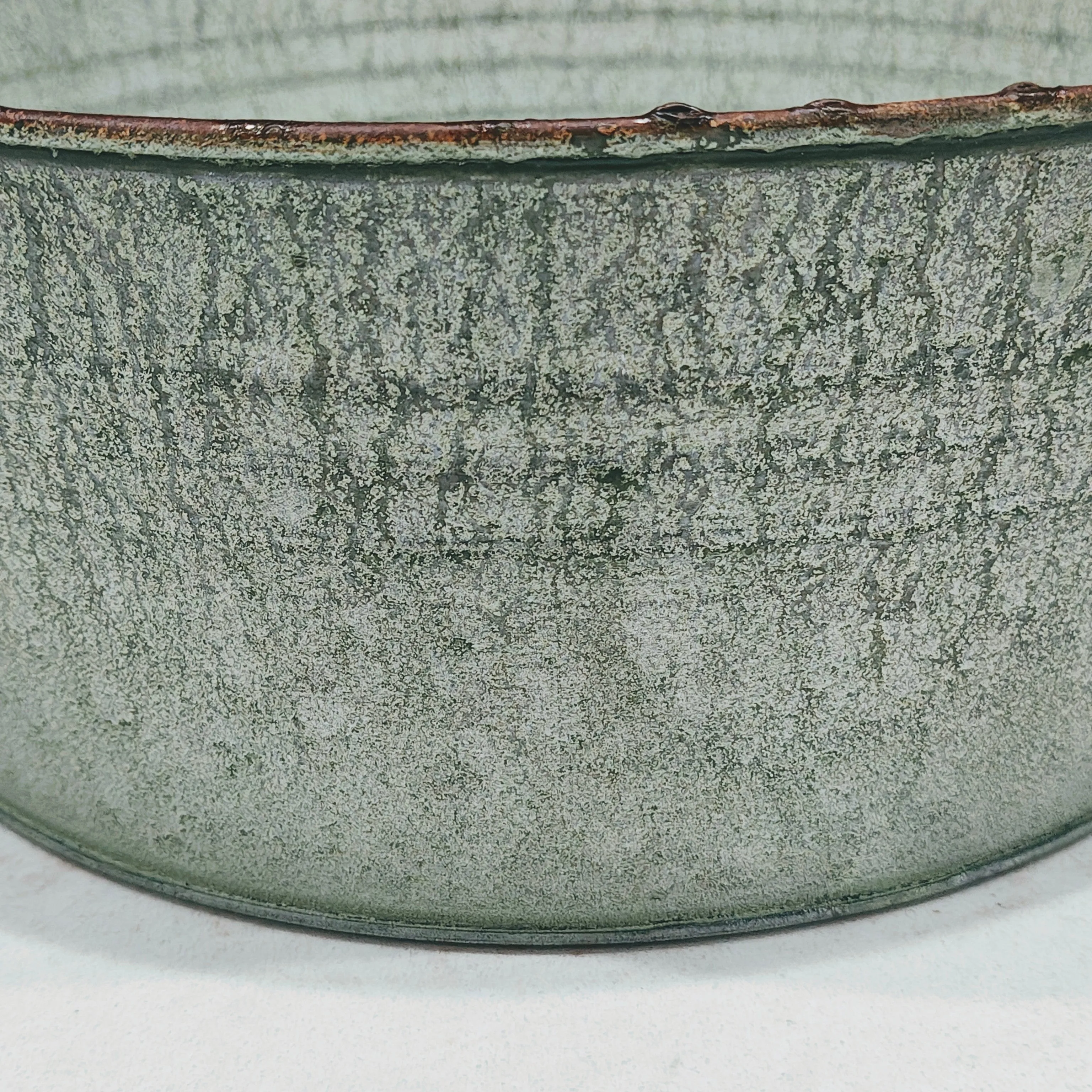 Galvanized Rustic Flower Pots