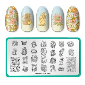 Garden Friends (M557) - Nail Stamping Plate