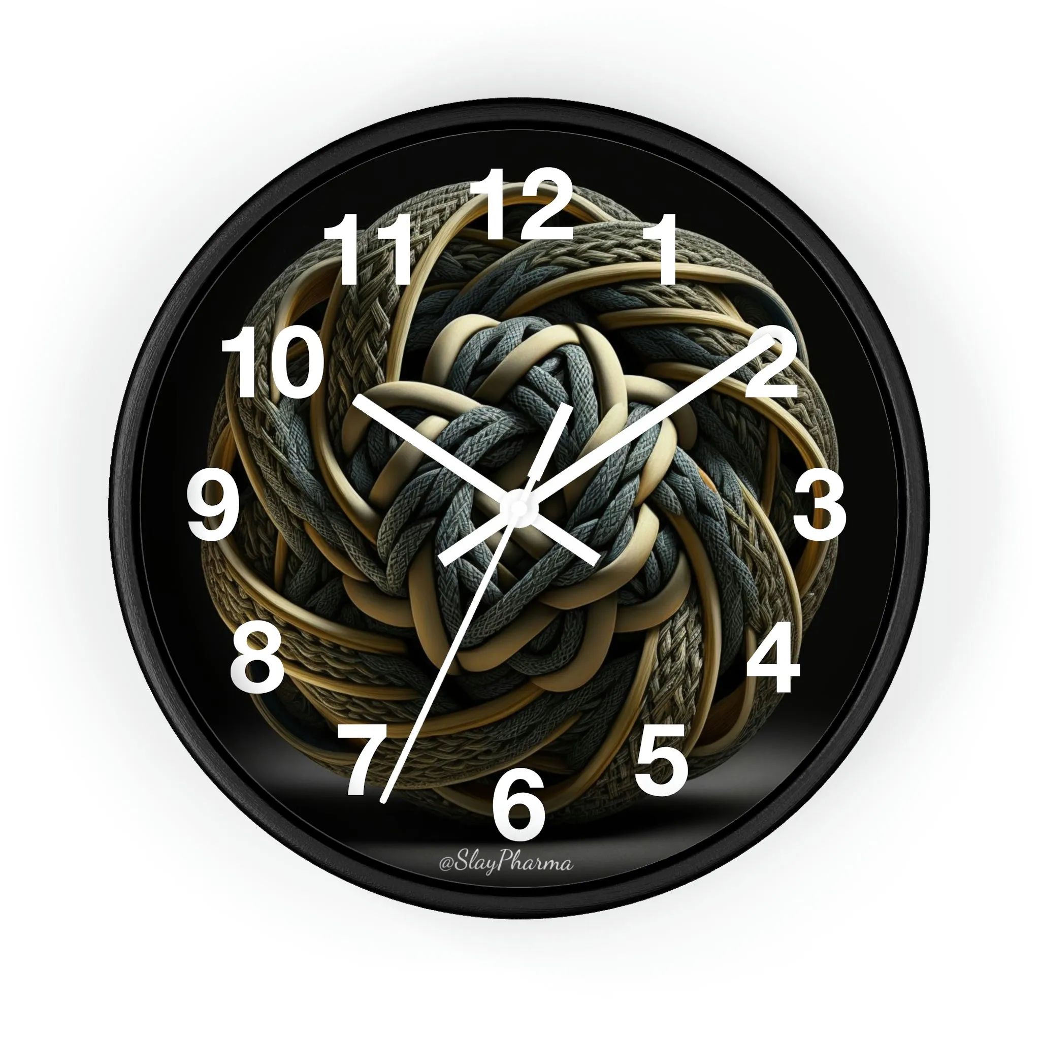 Geometric Wall Clock #10 w/ numbers