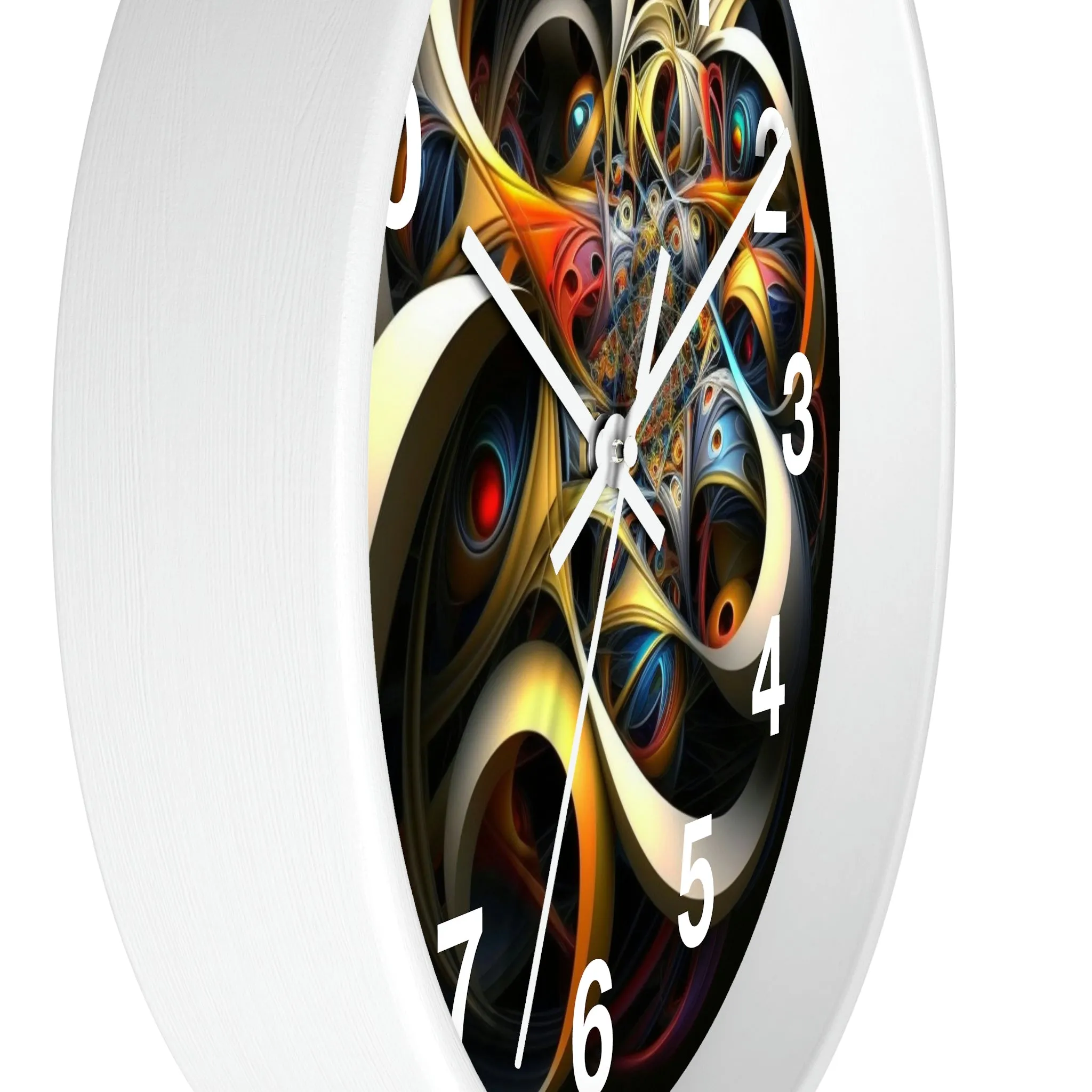 Geometric Wall Clock #6 w/ numbers