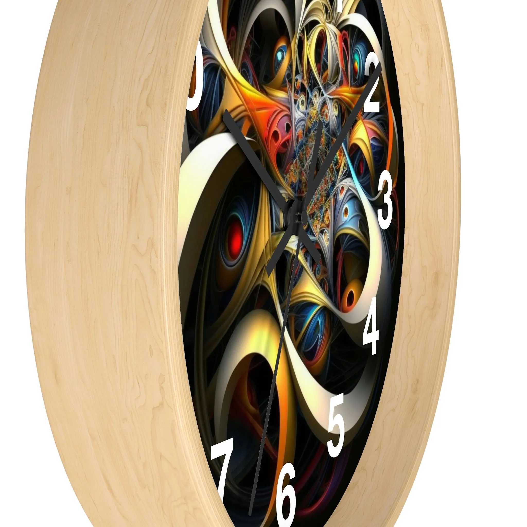 Geometric Wall Clock #6 w/ numbers