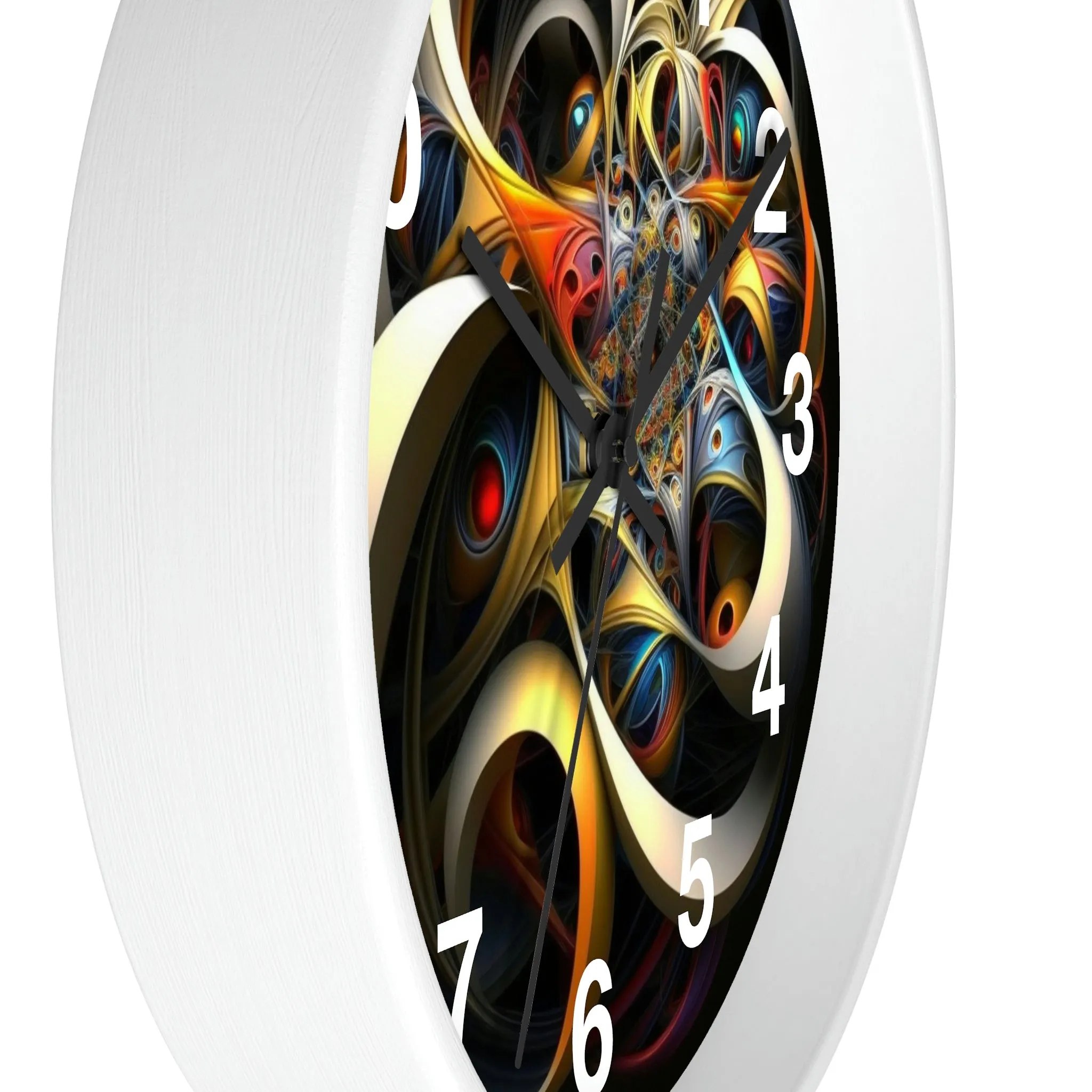 Geometric Wall Clock #6 w/ numbers