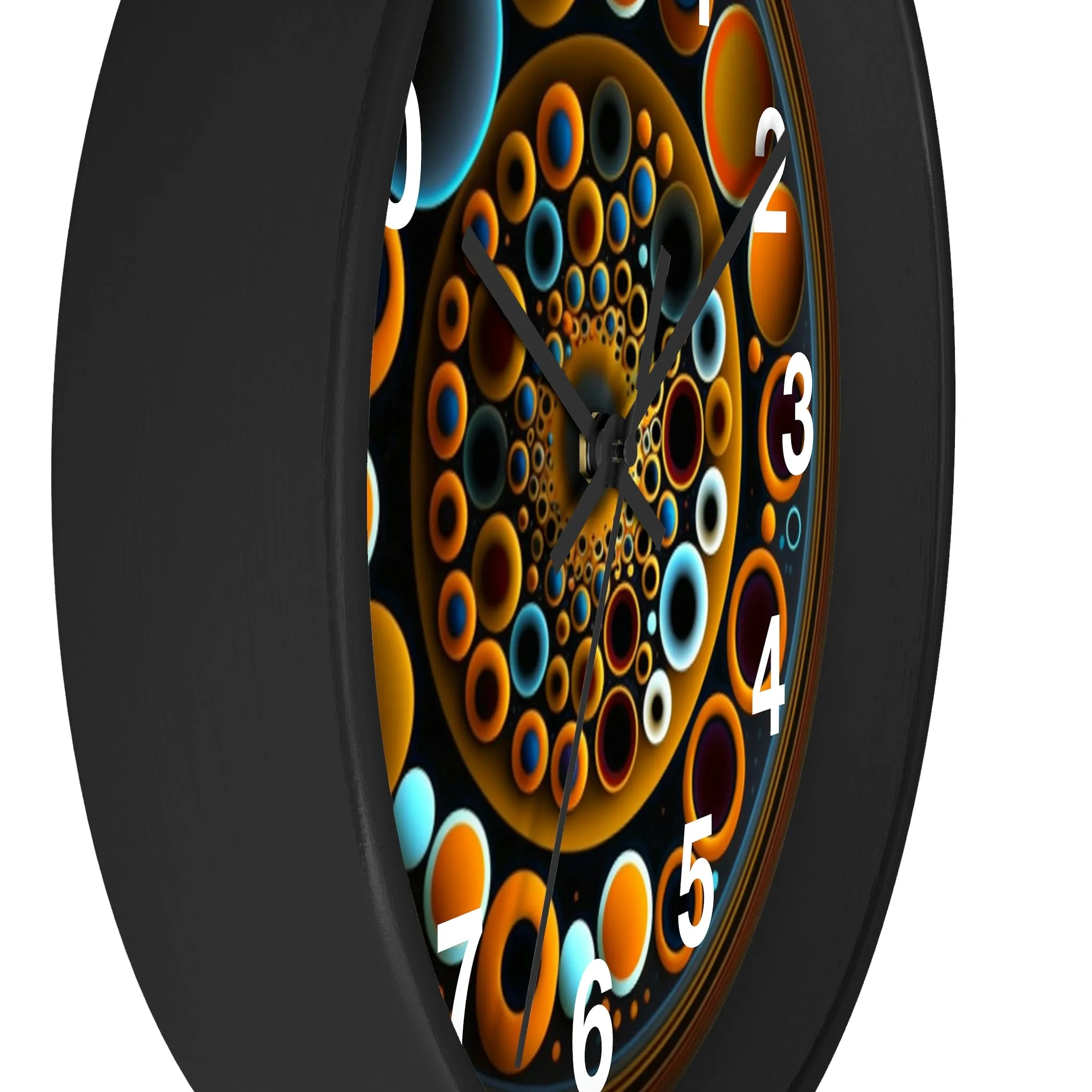 Geometric Wall Clock #9 w/ numbers