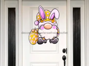 Gnome Easter, Easter Egg Sign, Easter Sign, wood sign, Door Hanger, DECOE-W-389, 22" Door Hanger