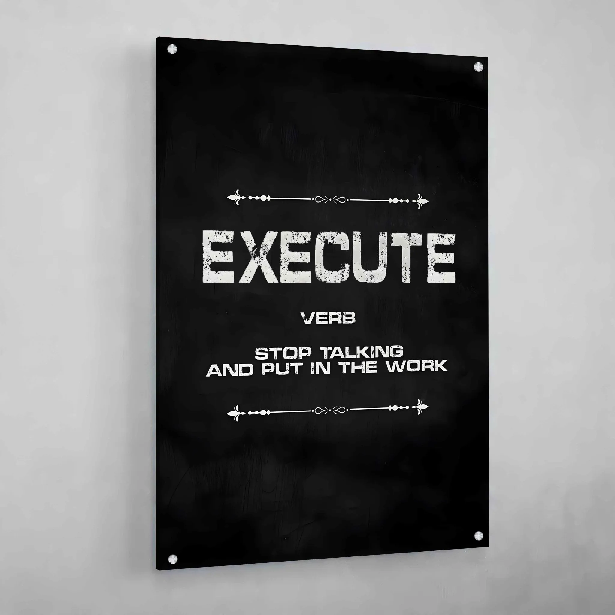 Grind Hustle Execution Wall Art