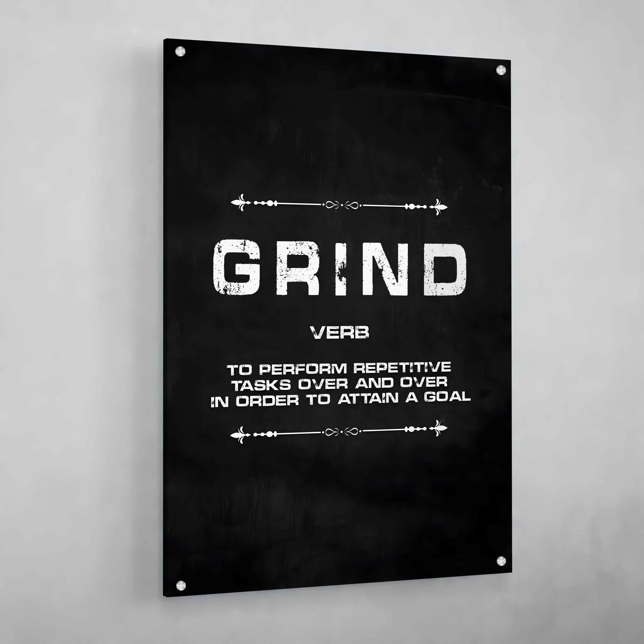 Grind Hustle Execution Wall Art