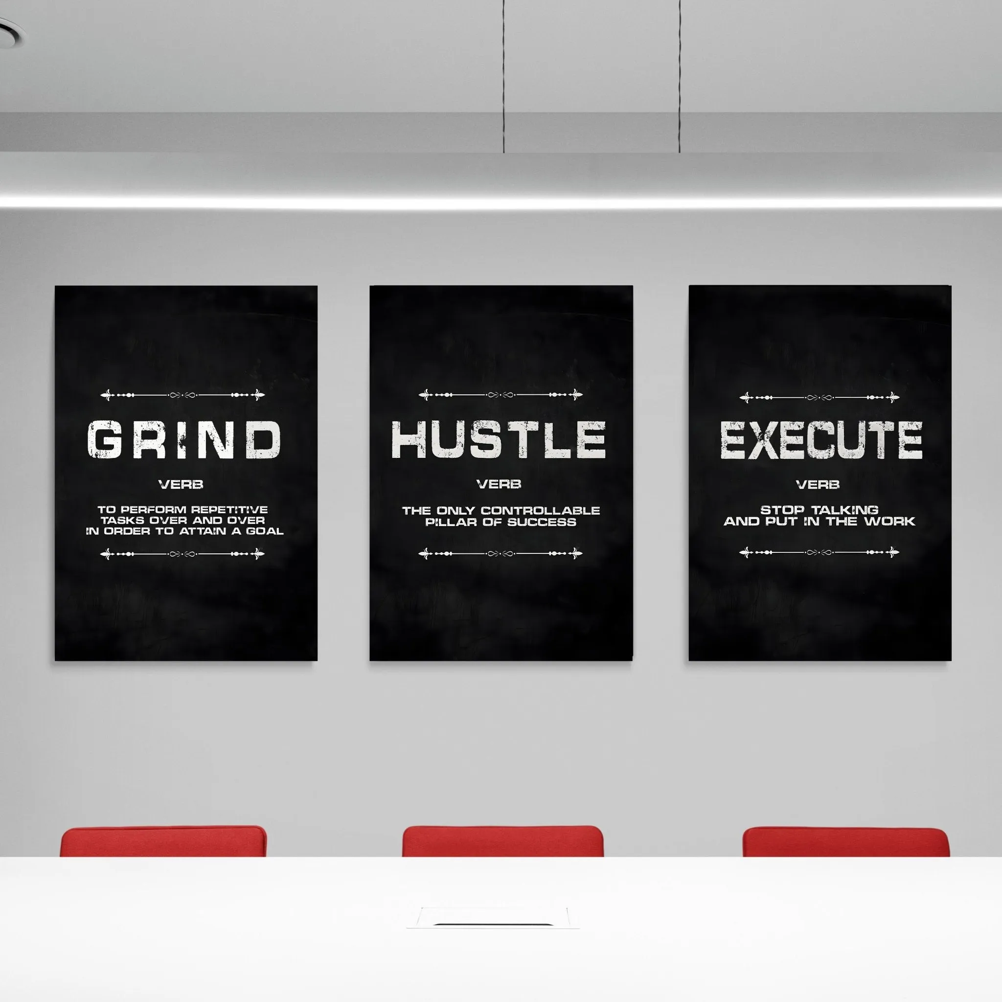 Grind Hustle Execution Wall Art