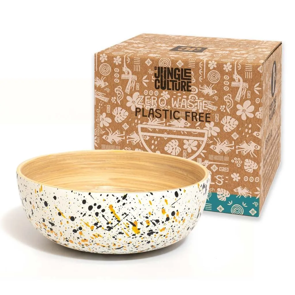 Handcrafted Bamboo Serving Bowl (18cm Diameter)