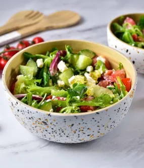 Handcrafted Bamboo Serving Bowl (18cm Diameter)