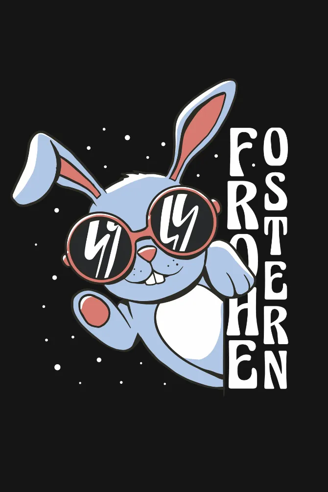 Happy Easter In German Printed T-shirt for women