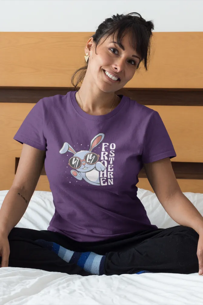 Happy Easter In German Printed T-shirt for women
