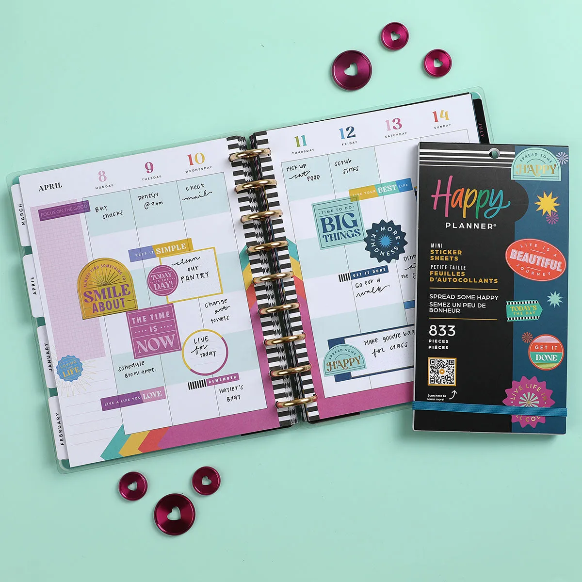 Happy Planner Spread Some Happy MINI Sticker Book Value Pack