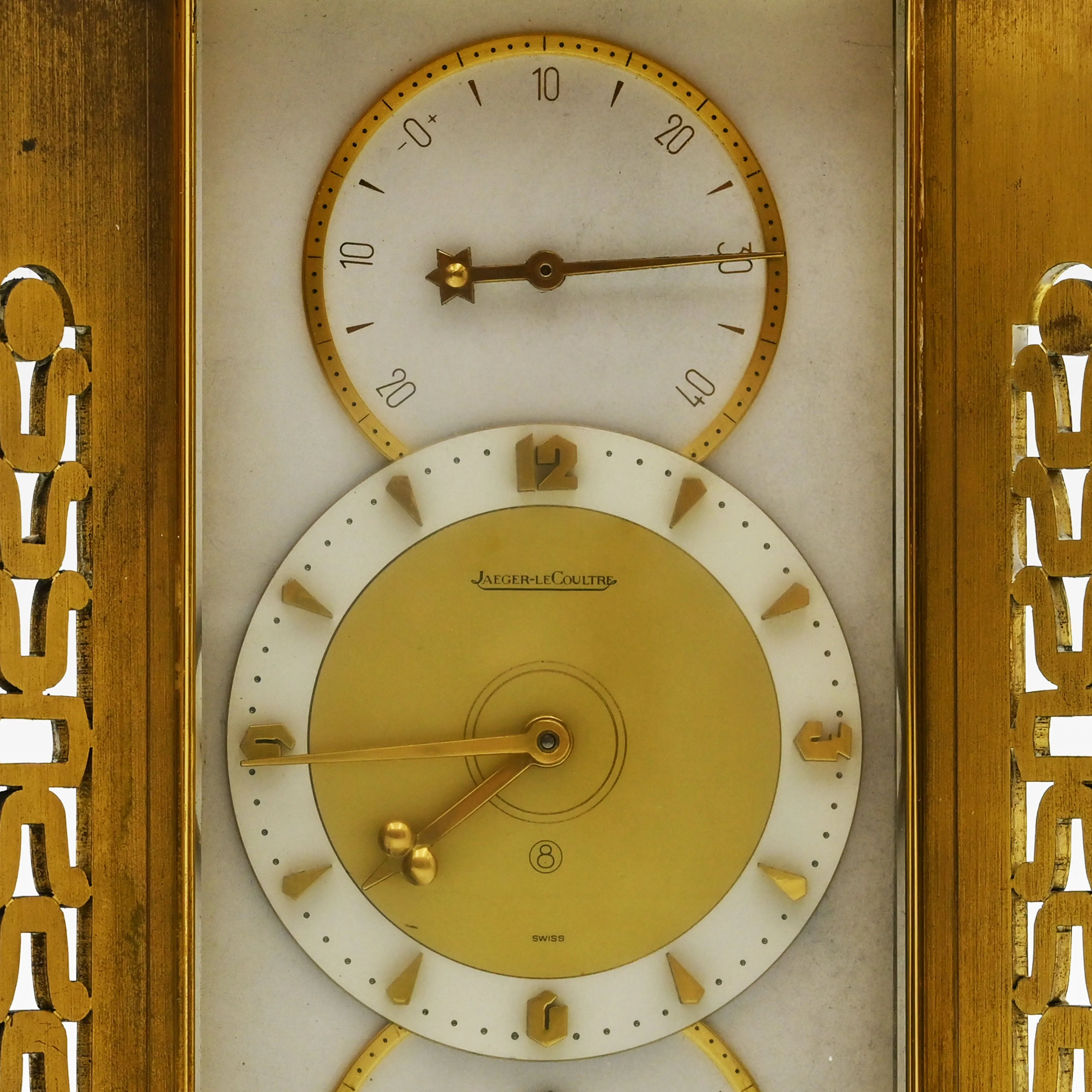 Jaeger LeCoultre  Atmos 2 Door Glass & Brass Clock & Barometer