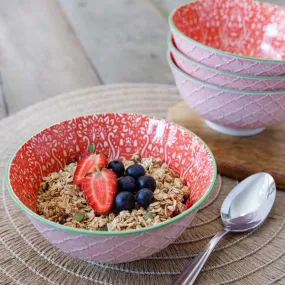 KitchenCraft Victorian Style Print Stoneware Serving Bowl | 6 x 3 inches