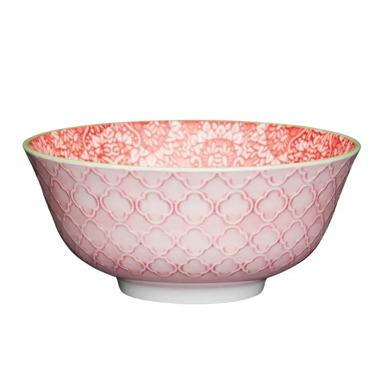 KitchenCraft Victorian Style Print Stoneware Serving Bowl | 6 x 3 inches