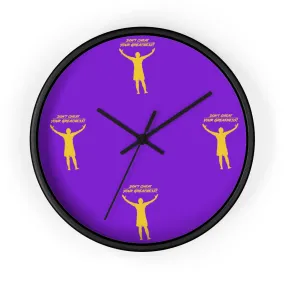 LA Purple  & Gold Wall clock