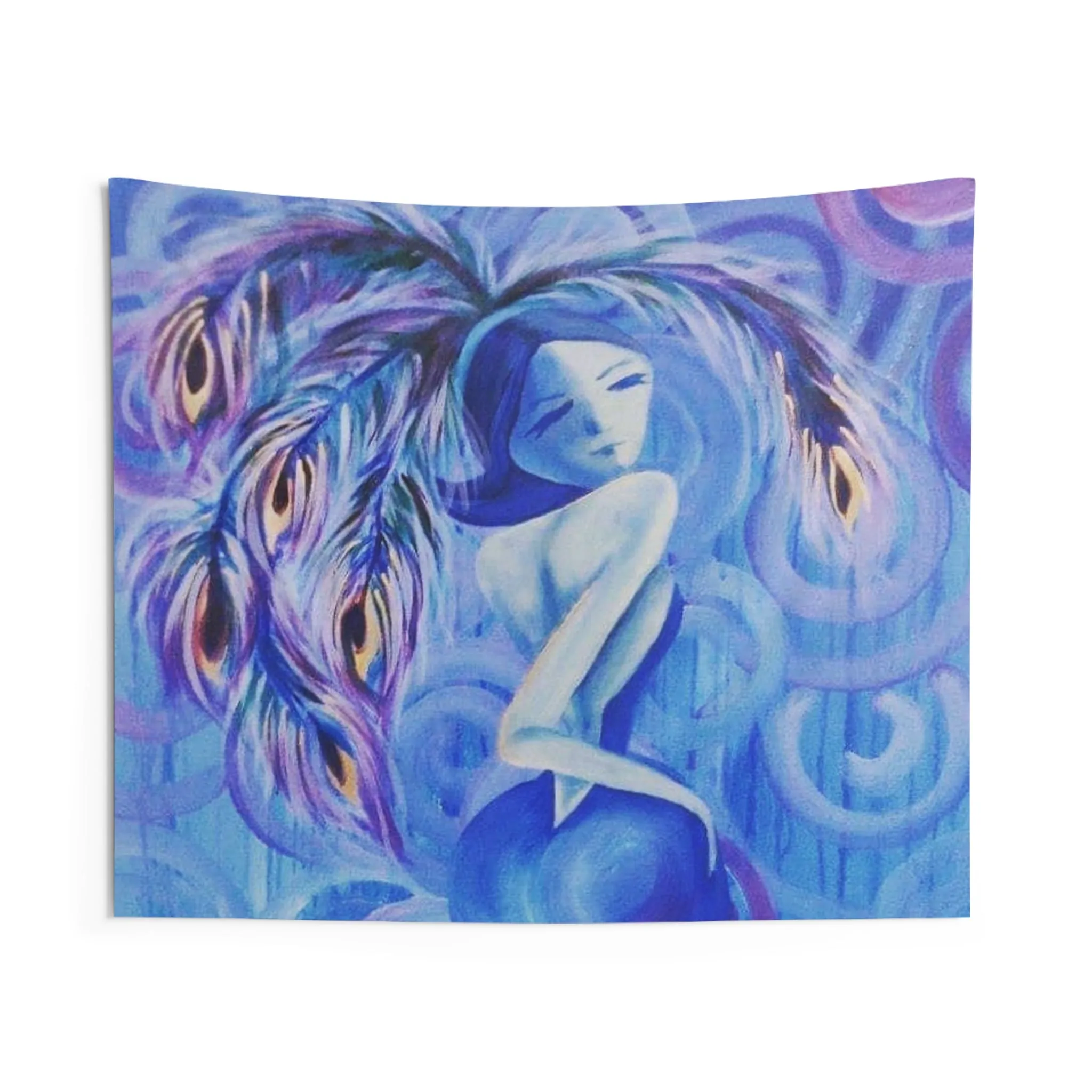 Lady Blue Wall Tapestries