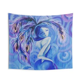 Lady Blue Wall Tapestries