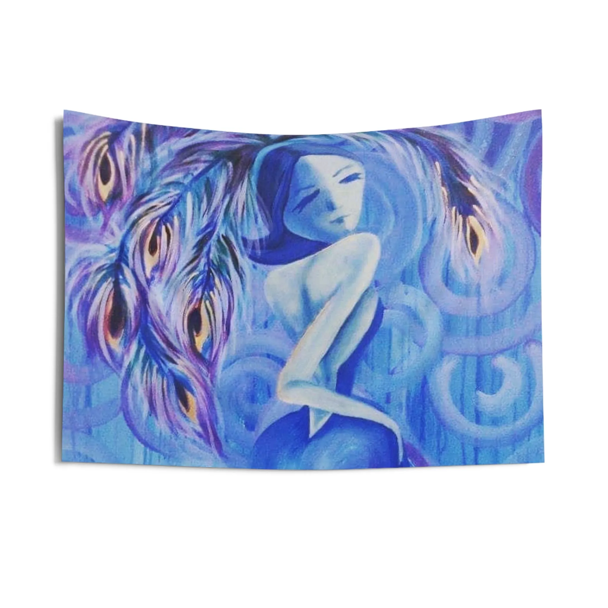 Lady Blue Wall Tapestries