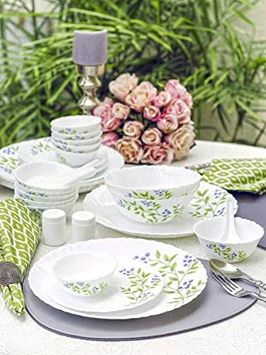 LaOpala Opalware Dinner Set - 47 Pieces, White