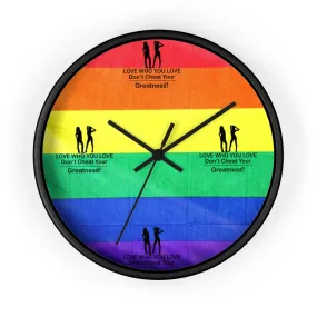 LGBTQ Lesbian Wall clock
