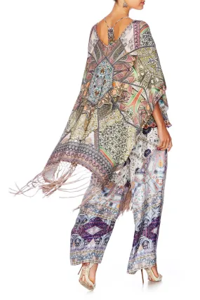 LONG VNECK PONCHO WITH FRINGING SOUL SISTERS