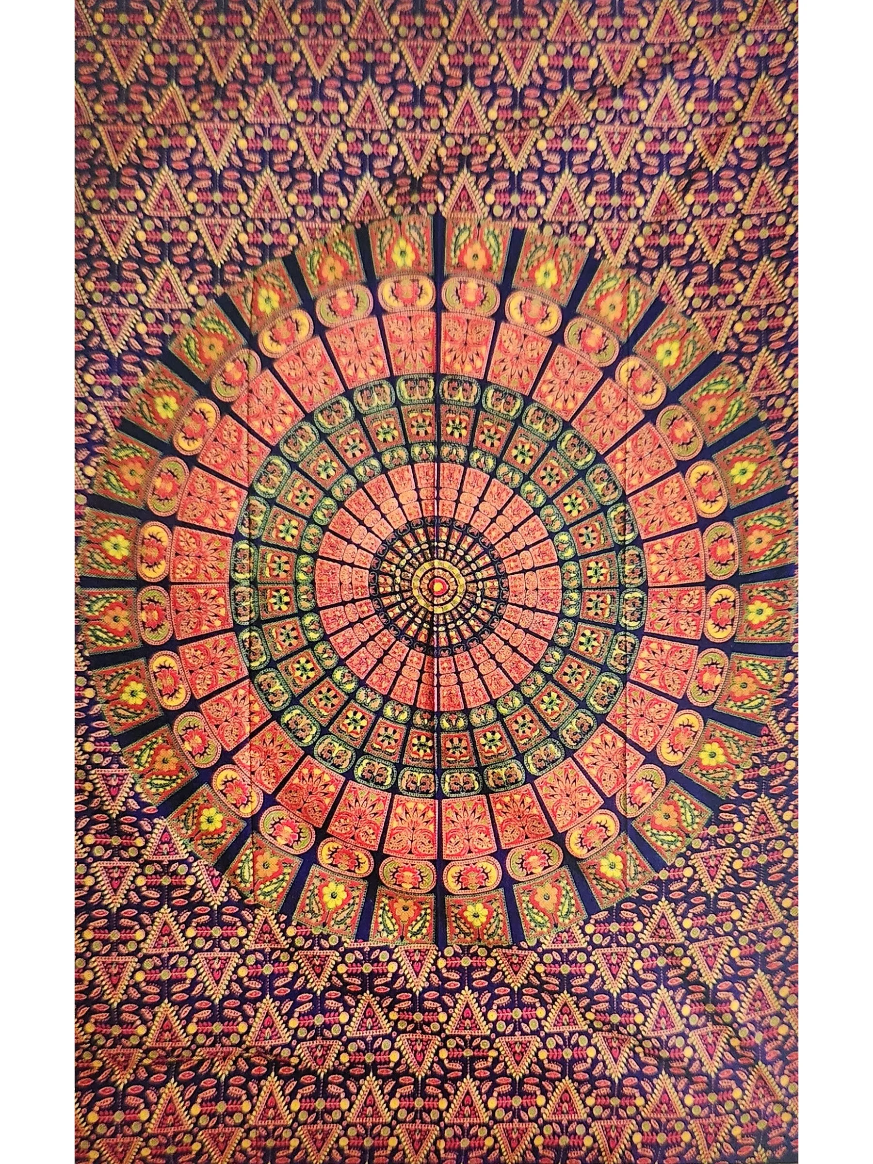 Mandala Lotus Floral Tapestry
