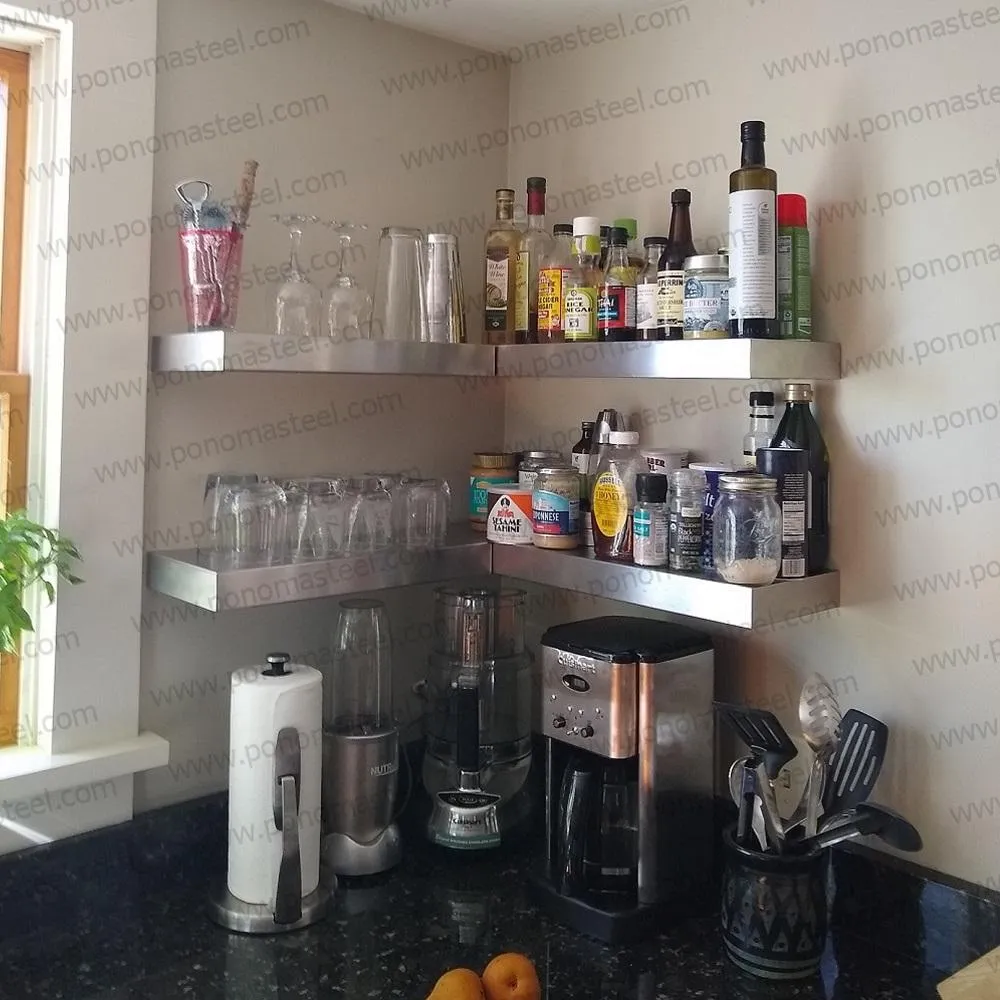 Metal shelves 12"- 17" (cm.30.5 - 43.1) made-to-order Ponoma®