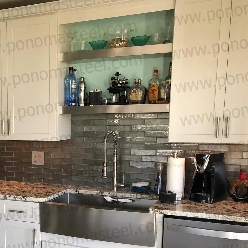 Metal shelves 12"- 17" (cm.30.5 - 43.1) made-to-order Ponoma®