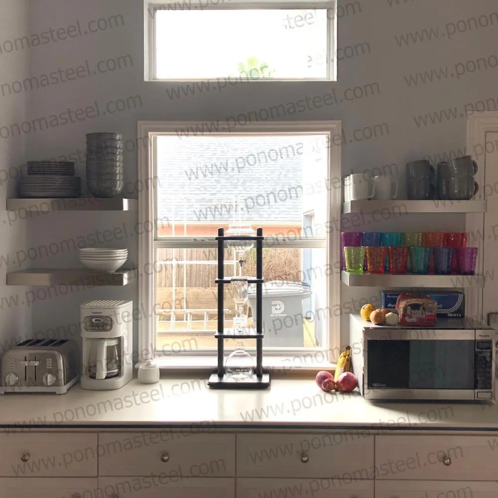 Metal shelves 12"- 17" (cm.30.5 - 43.1) made-to-order Ponoma®