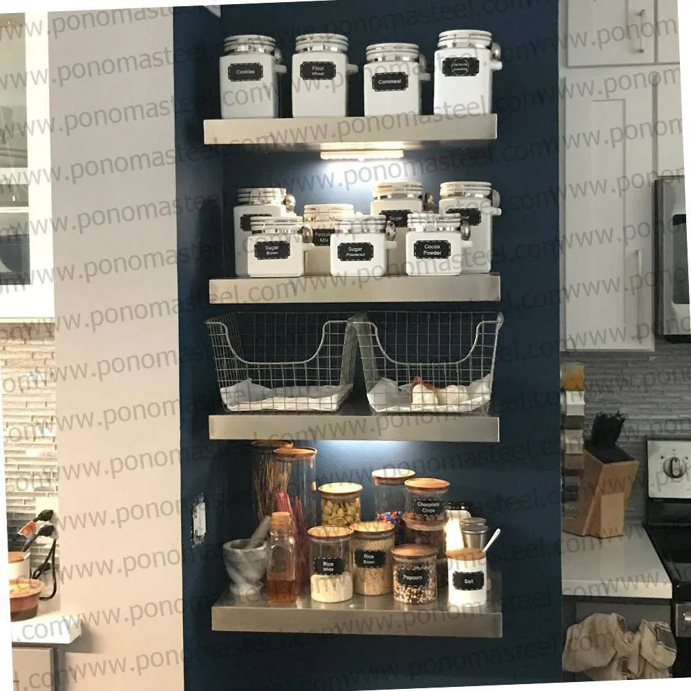 Metal shelves 12"- 17" (cm.30.5 - 43.1) made-to-order Ponoma®