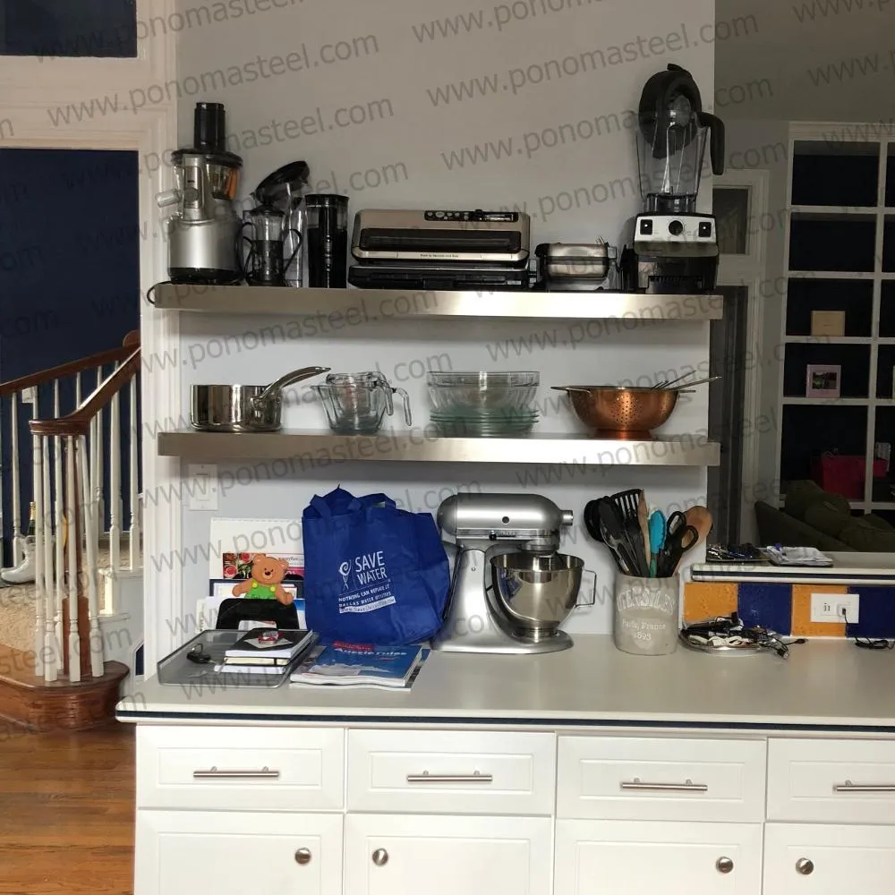 Metal shelves 12"- 17" (cm.30.5 - 43.1) made-to-order Ponoma®
